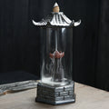 Audora Large Ceramic Backflow Incense Burner with Lotus Design